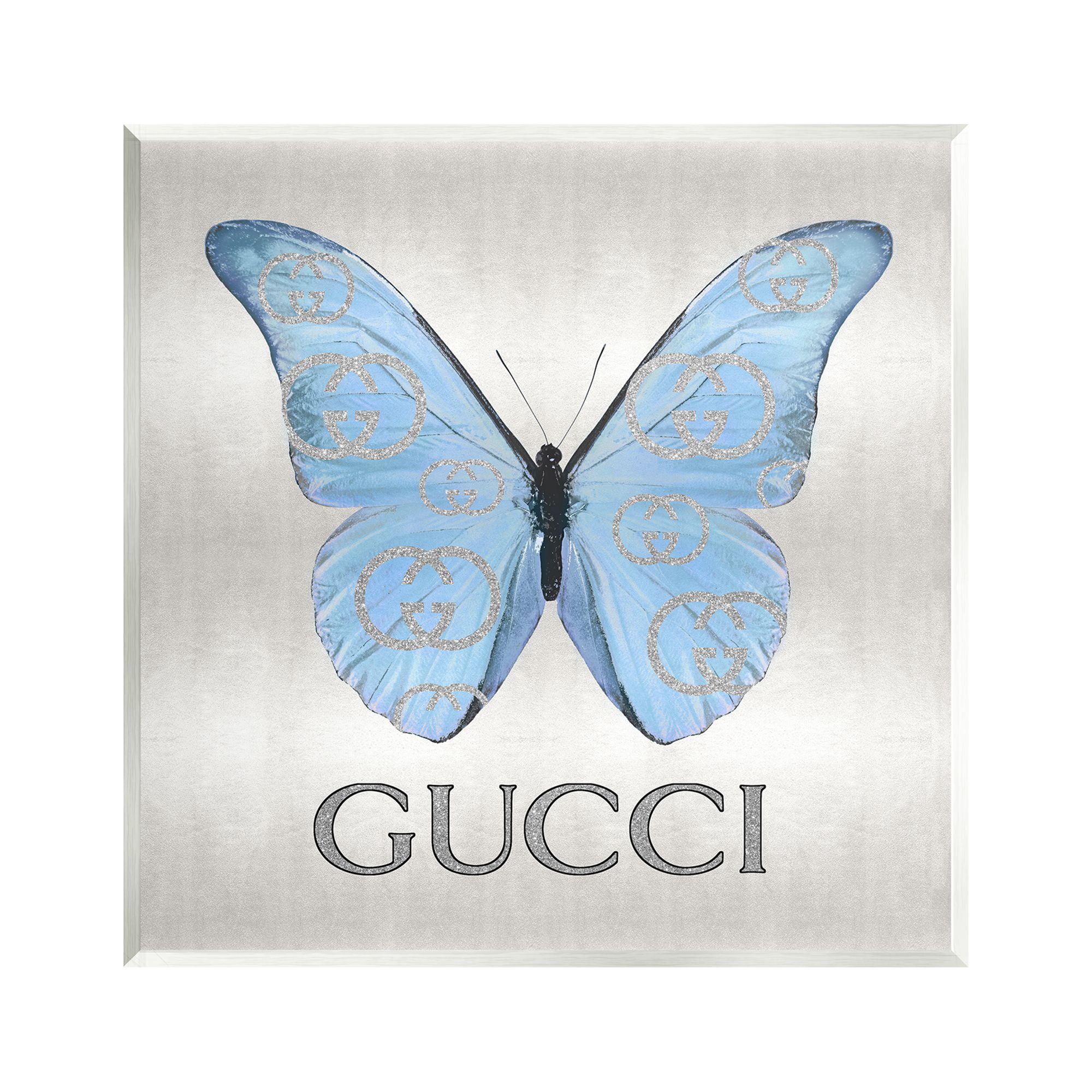 Stupell Industries Glam Patterned Butterfly Animals & Insects Painting Unframed Art Print Wall Art, 12 x 12