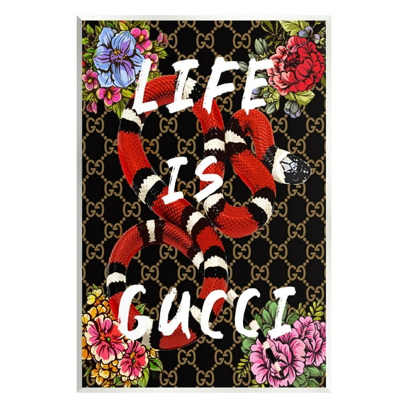 Stupell Industries Glam Patterned Snake Animals & Insects Painting Unframed Art Print Wall Art, 13 x 19