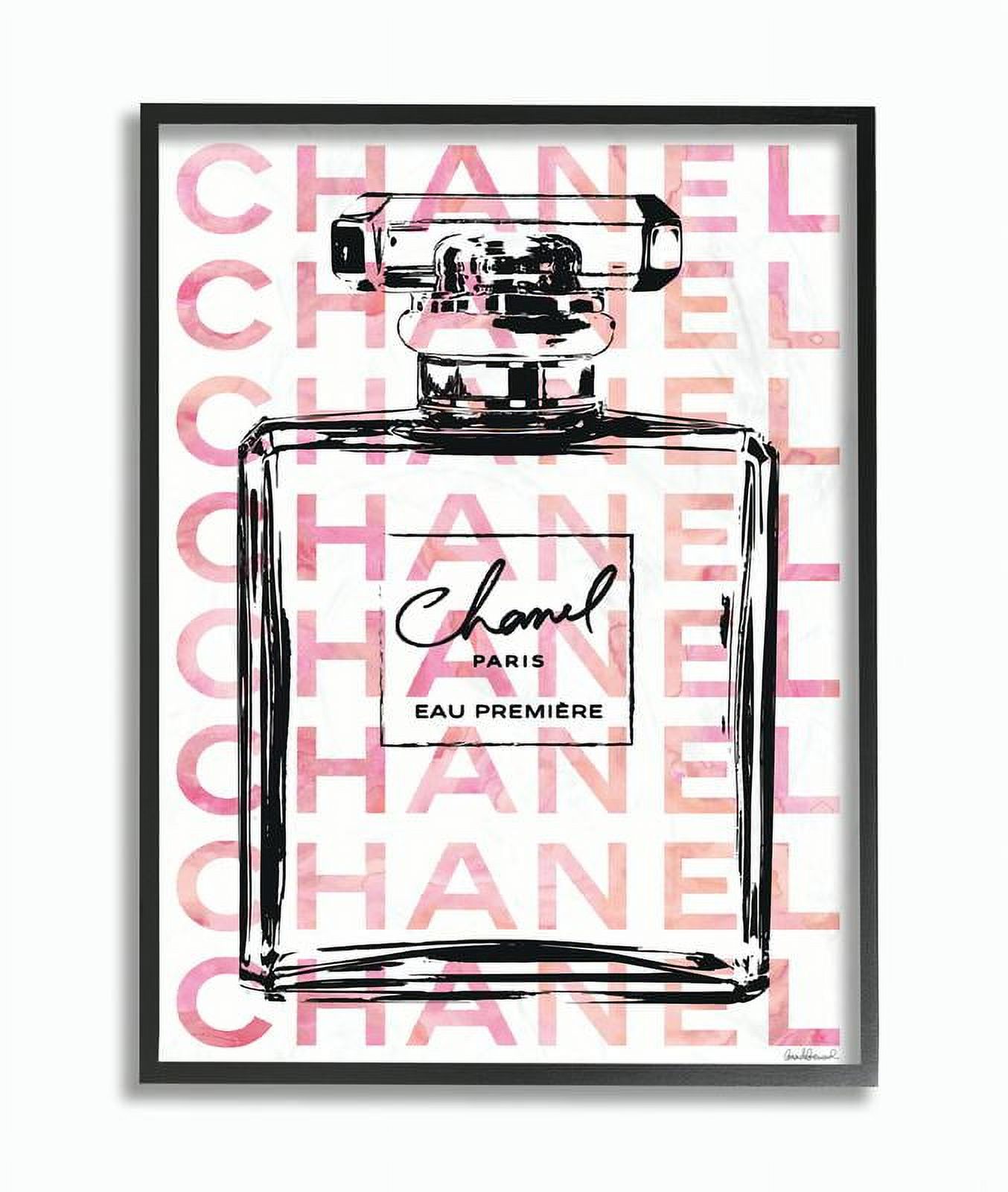 Stupell Industries Glam Perfume Bottle With Words Pink Black Framed Wall Art by Amanda Greenwood - image 1 of 6