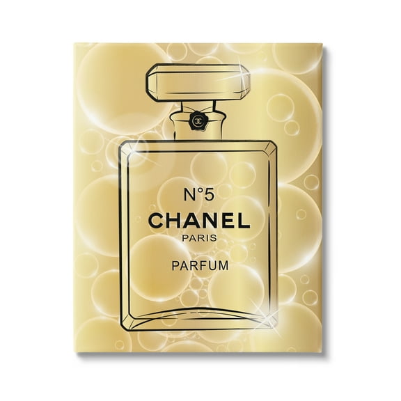 Stupell Industries Glam Perfume with Bubbles Beauty & Fashion Painting Gallery Wrapped Canvas Print Wall Art, 16 x 20