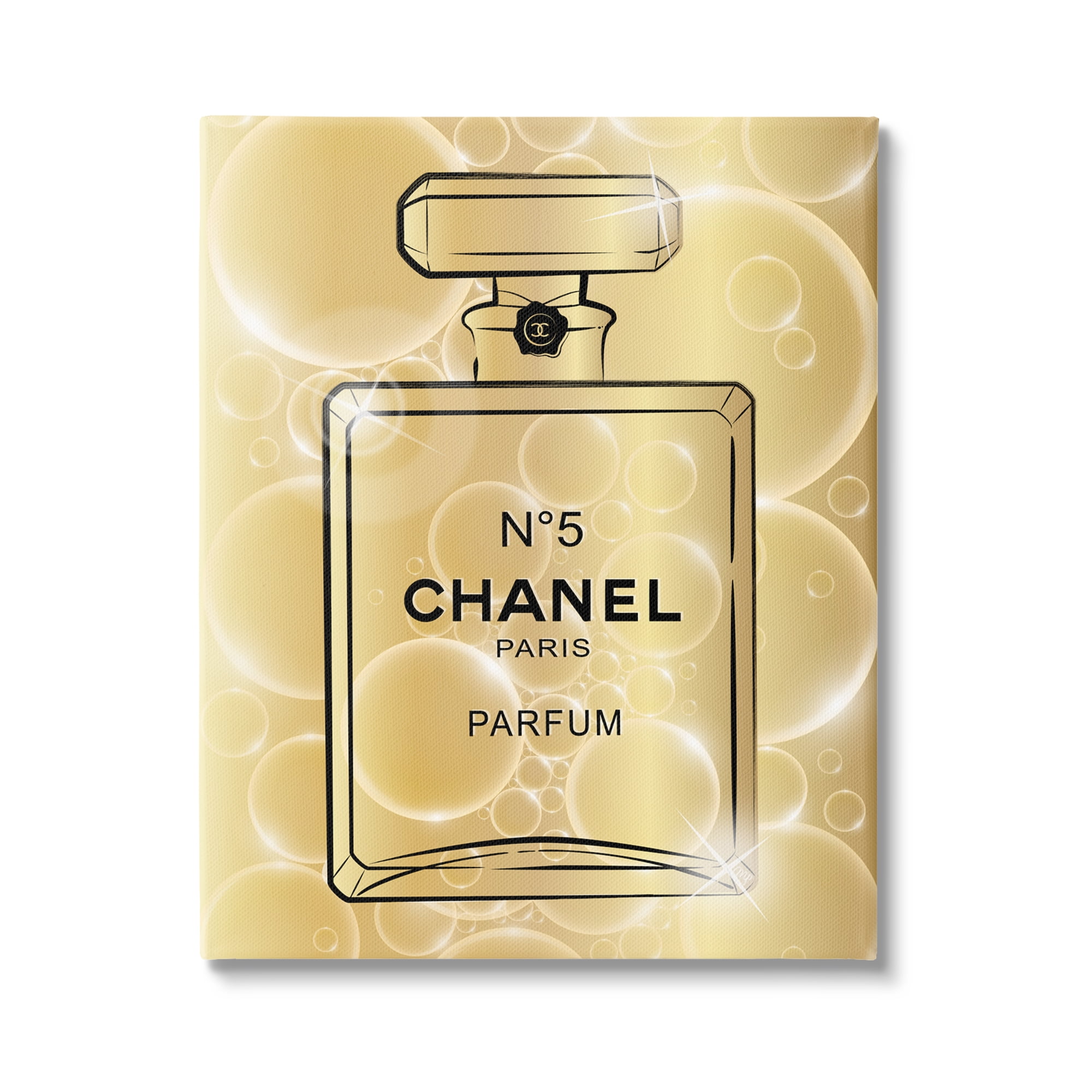 Stupell Industries Glam Perfume with Bubbles Beauty & Fashion Painting Gallery Wrapped Canvas Print Wall Art, 24 x 30