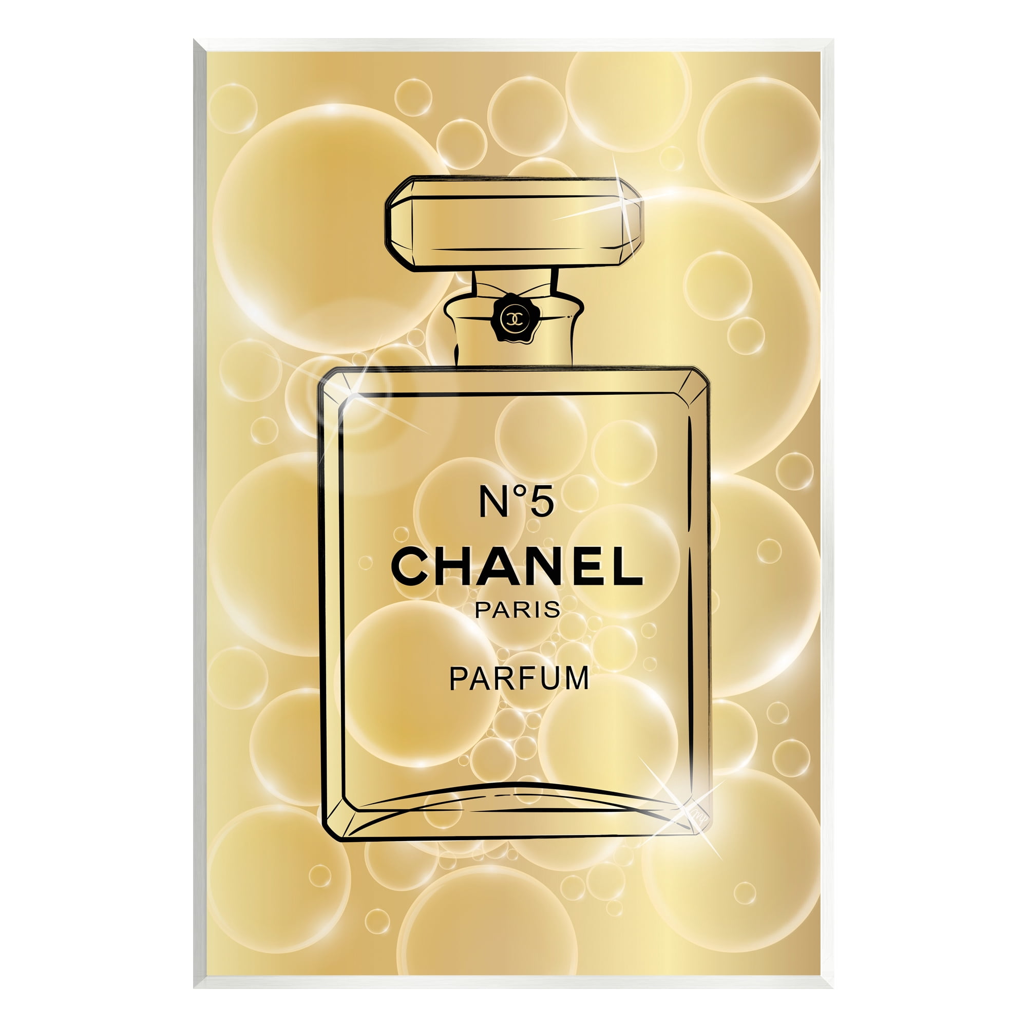 Stupell Industries Glam Perfume with Bubbles Beauty & Fashion Painting Unframed Art Print Wall Art, 10 x 15