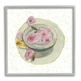 thumbnail image 1 of Stupell Industries Glam Petals Teacup Food & Beverage Painting Gray Framed Art Print Wall Art, 24 x 24, 1 of 9