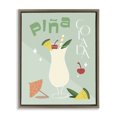 thumbnail image 1 of Stupell Industries Glam Pina Colada Typography Brown Floating Frame Canvas Art, 25 x 31, by Anna Quach, 1 of 8