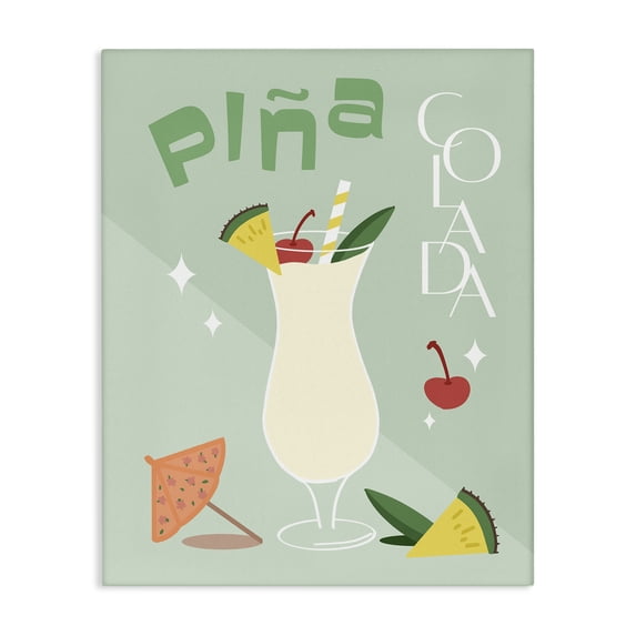 Stupell Industries Glam Pina Colada Typography Canvas Art, 36 x 48, by Anna Quach