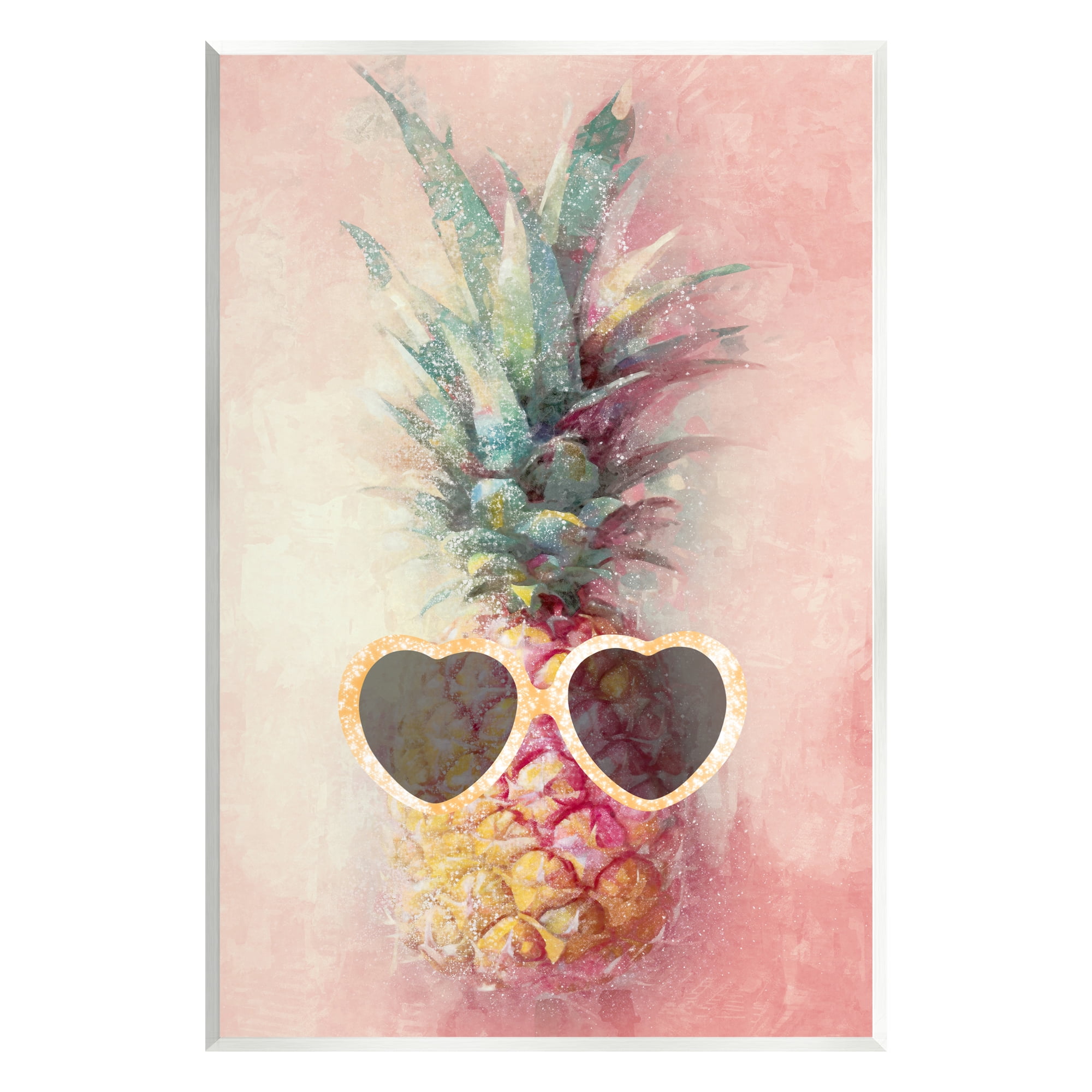 Stupell Industries Glam Pineapple & Sunglasses Food & Beverage Painting Unframed Art Print Wall Art, 13 x 19