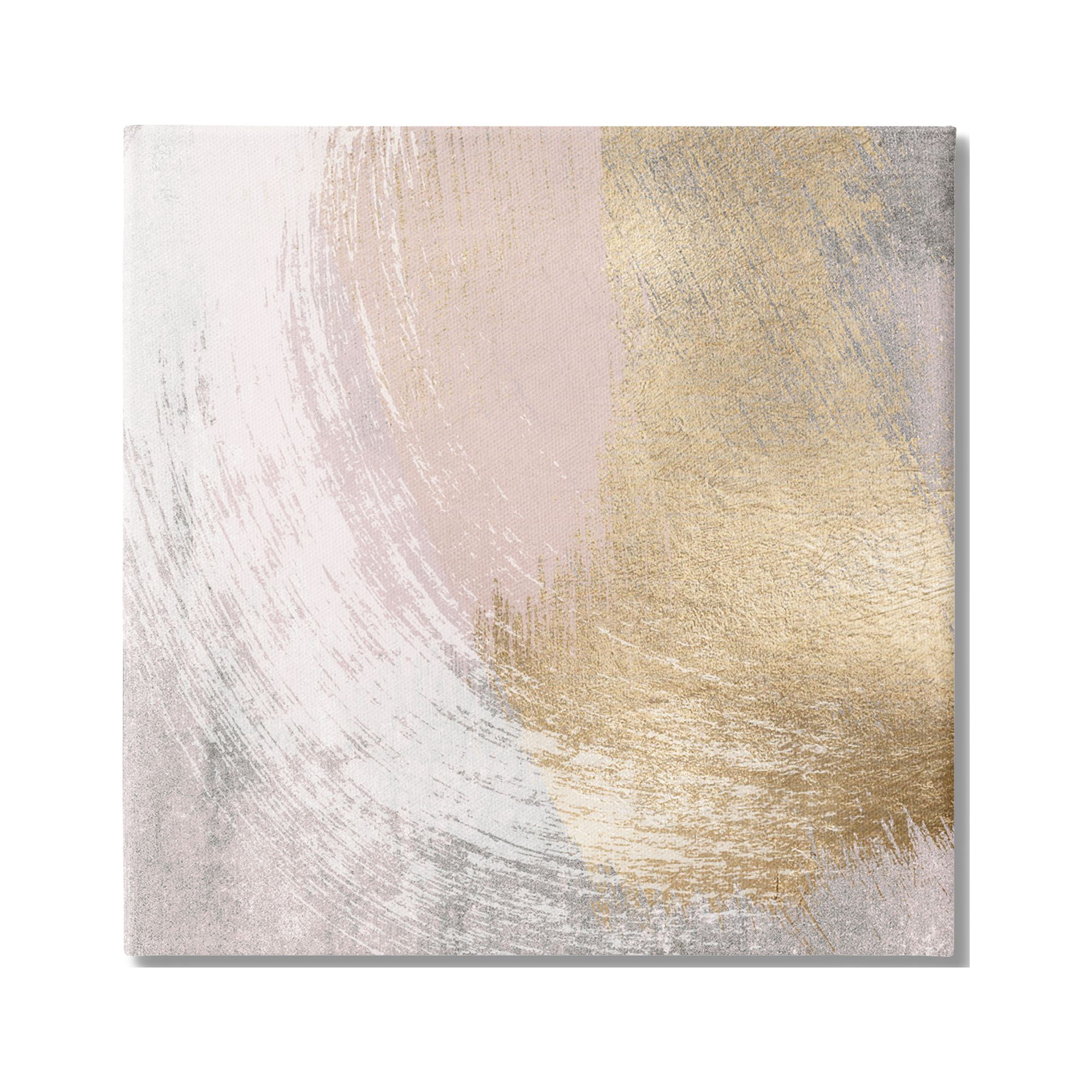 Stupell Industries Glam & Pink Abstract Abstract Painting Gallery Wrapped Canvas Print Wall Art, 36 x 36