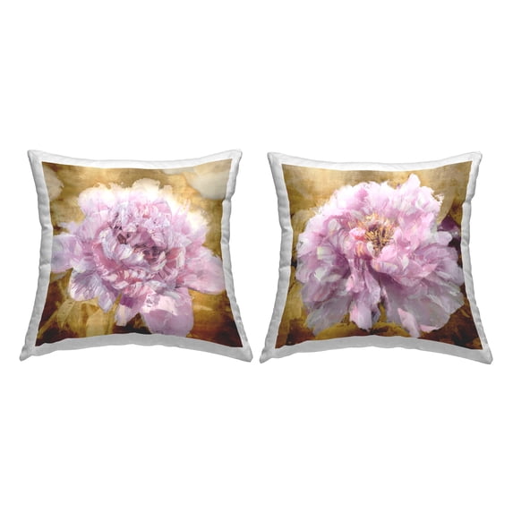 Stupell Industries Glam Pink Peonies Decorative Printed Throw Pillow, 18 x 18