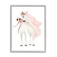 thumbnail image 1 of Stupell Industries Glam Pink Unicorn Fairy Tales & Fantasy Painting Gray Framed Art Print Wall Art, 11 x 14, 1 of 9