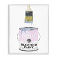 thumbnail image 1 of Stupell Industries Art Deco Glam Pop Diamond Pink Paint Can Sparkle Brush White Framed Giclee Art, 11 x 14, by Amanda Greenwood, 1 of 7