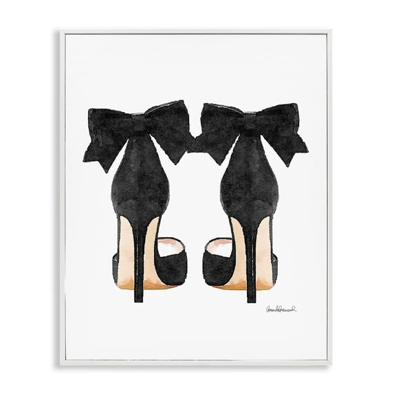 Stupell Industries Glam Pumps Heels With Black Bow, 16 x 20,Design by Amanda Greenwood