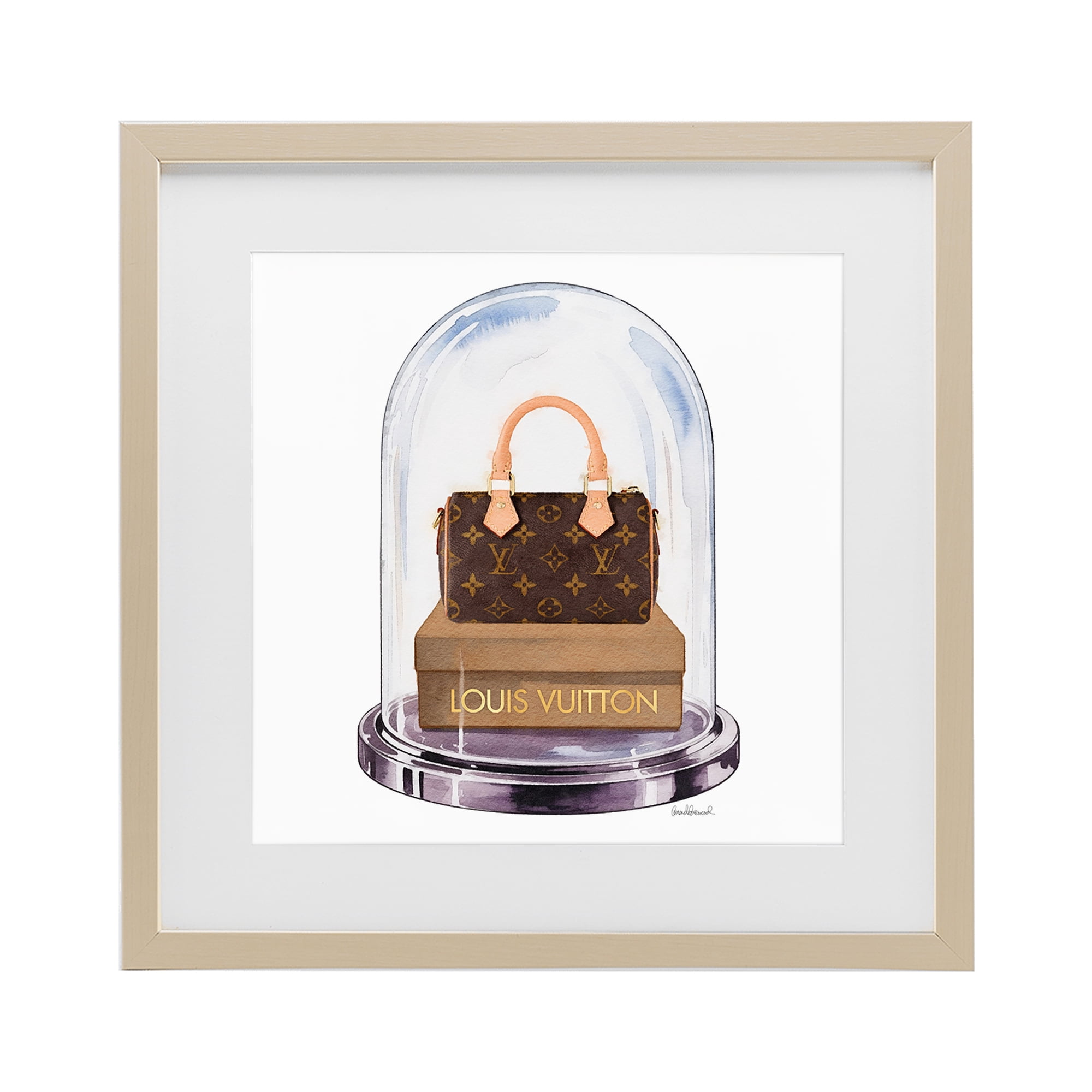 Stupell Industries Glam Purse Bell Jar Birch Framed Print Under Glass, design by Amanda Greenwood