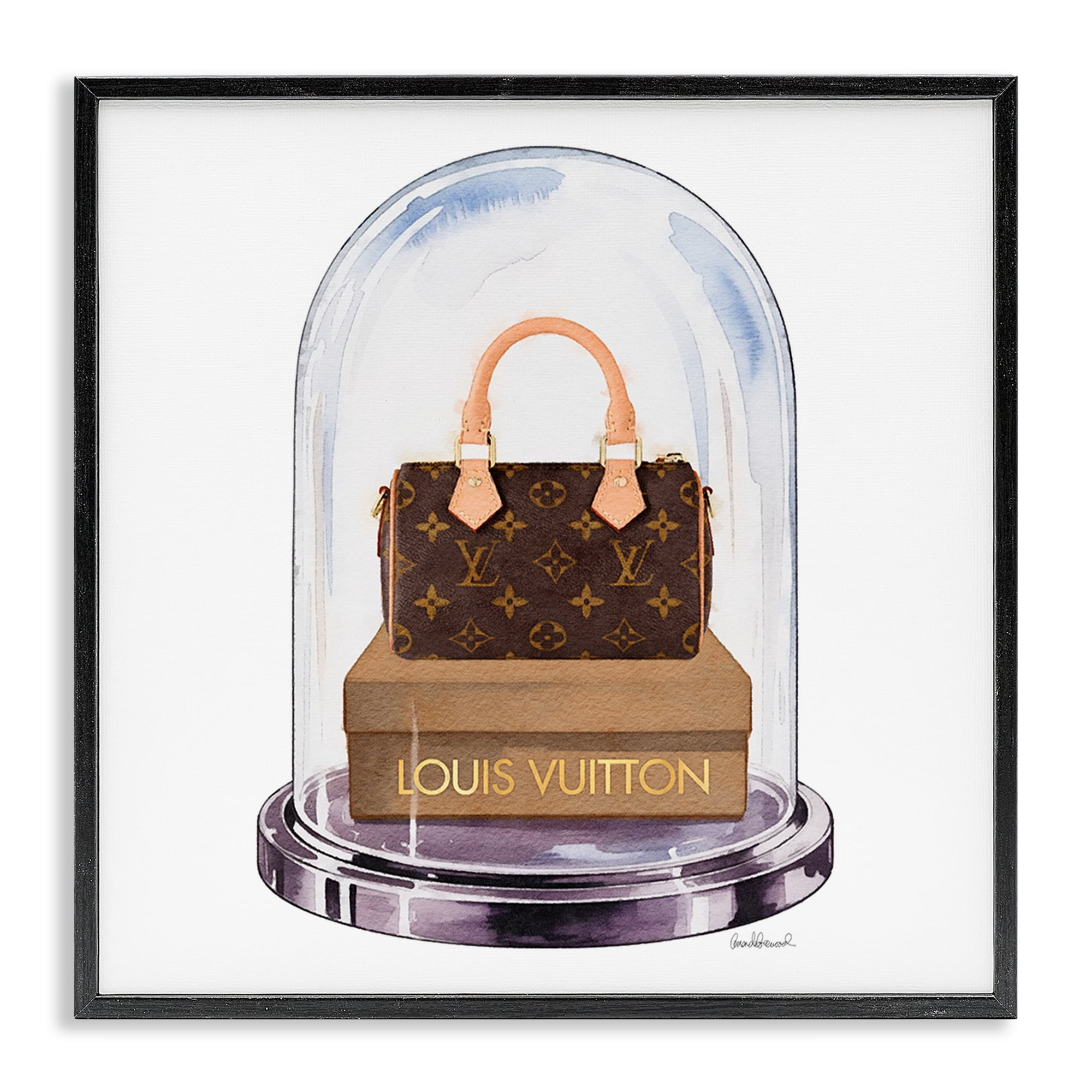 Stupell Industries Glam Purse Bell Jar Black Framed Giclee Art, design by Amanda Greenwood