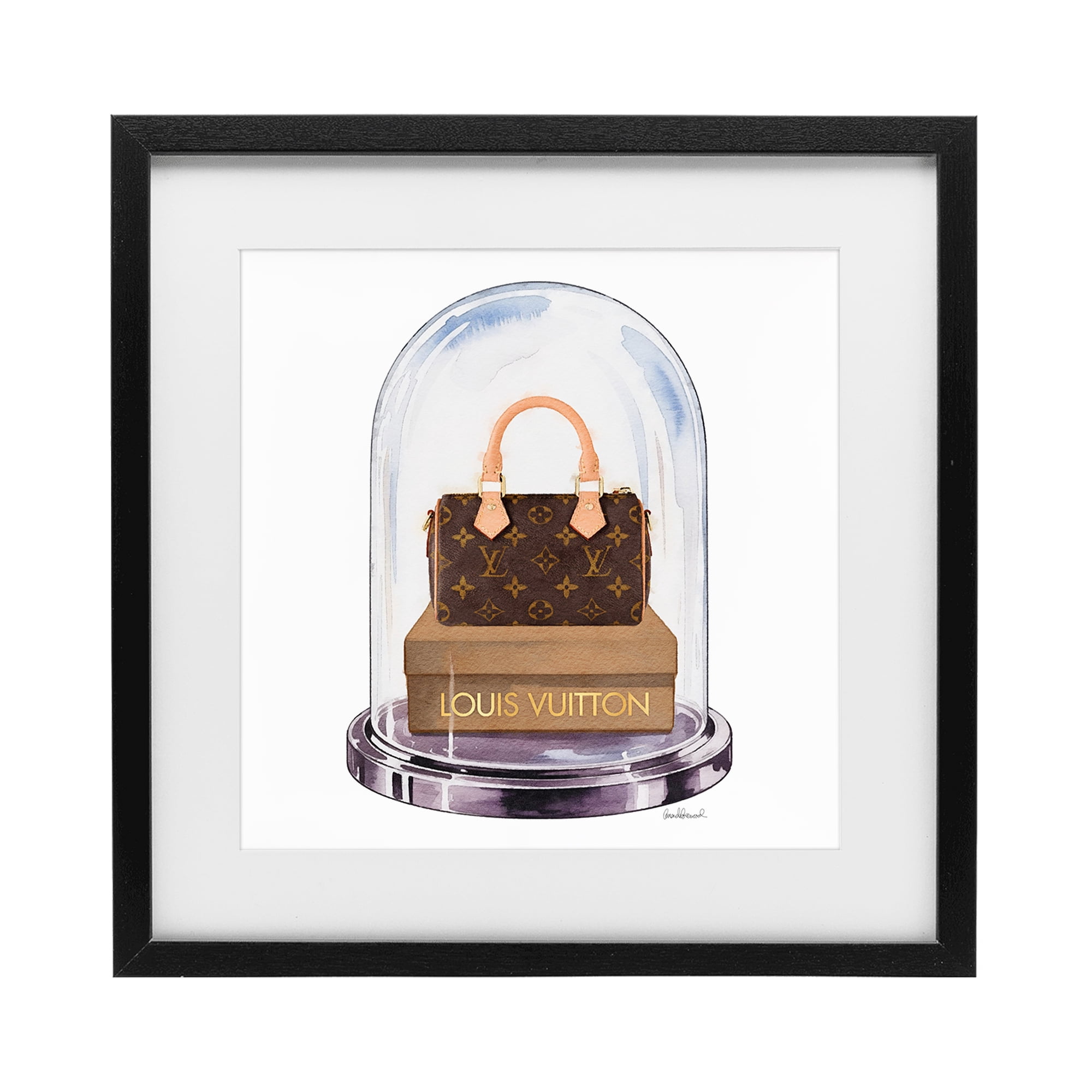 Stupell Industries Glam Purse Bell Jar Black Framed Print Under Glass, design by Amanda Greenwood