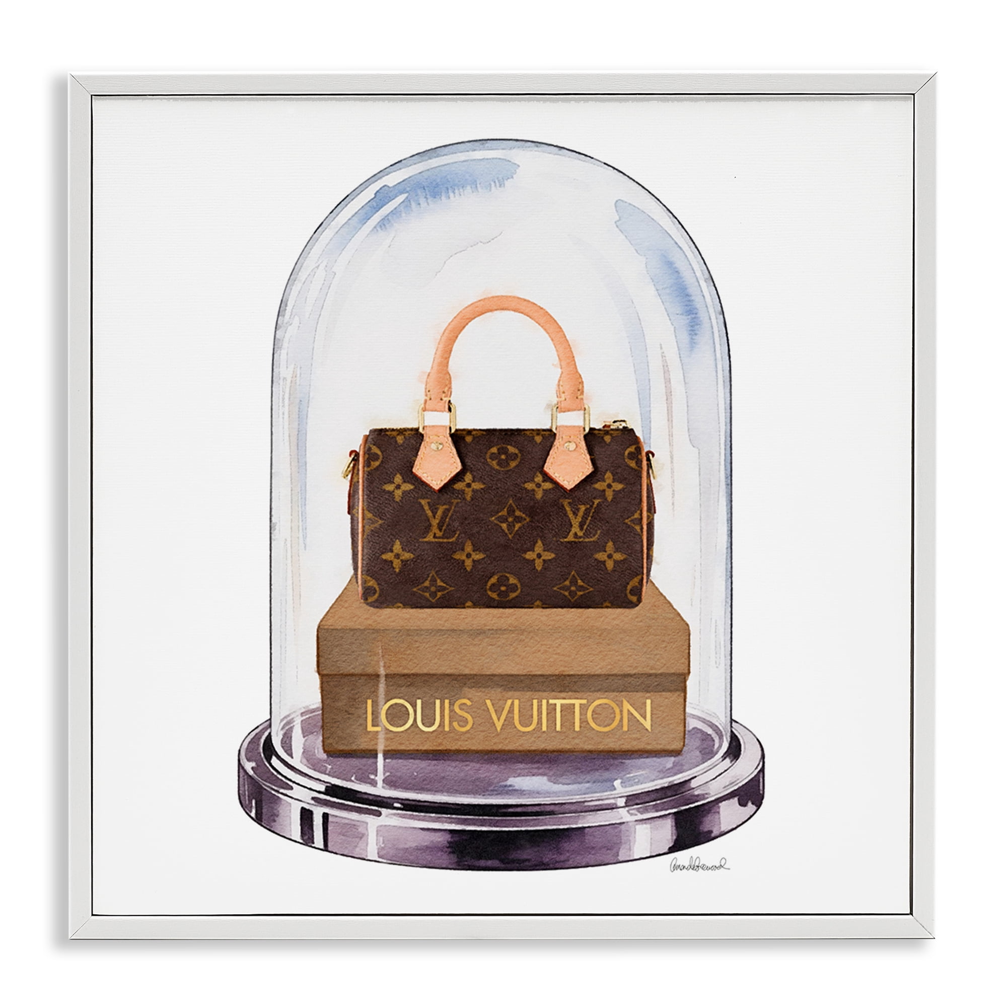 Stupell Industries Glam Purse Bell Jar White Framed Giclee Art, design by Amanda Greenwood