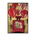thumbnail image 1 of Stupell Industries Glam Red Bee Perfume Fashion Painting Black Framed Art Print Wall Art, 20 x 30, 1 of 2