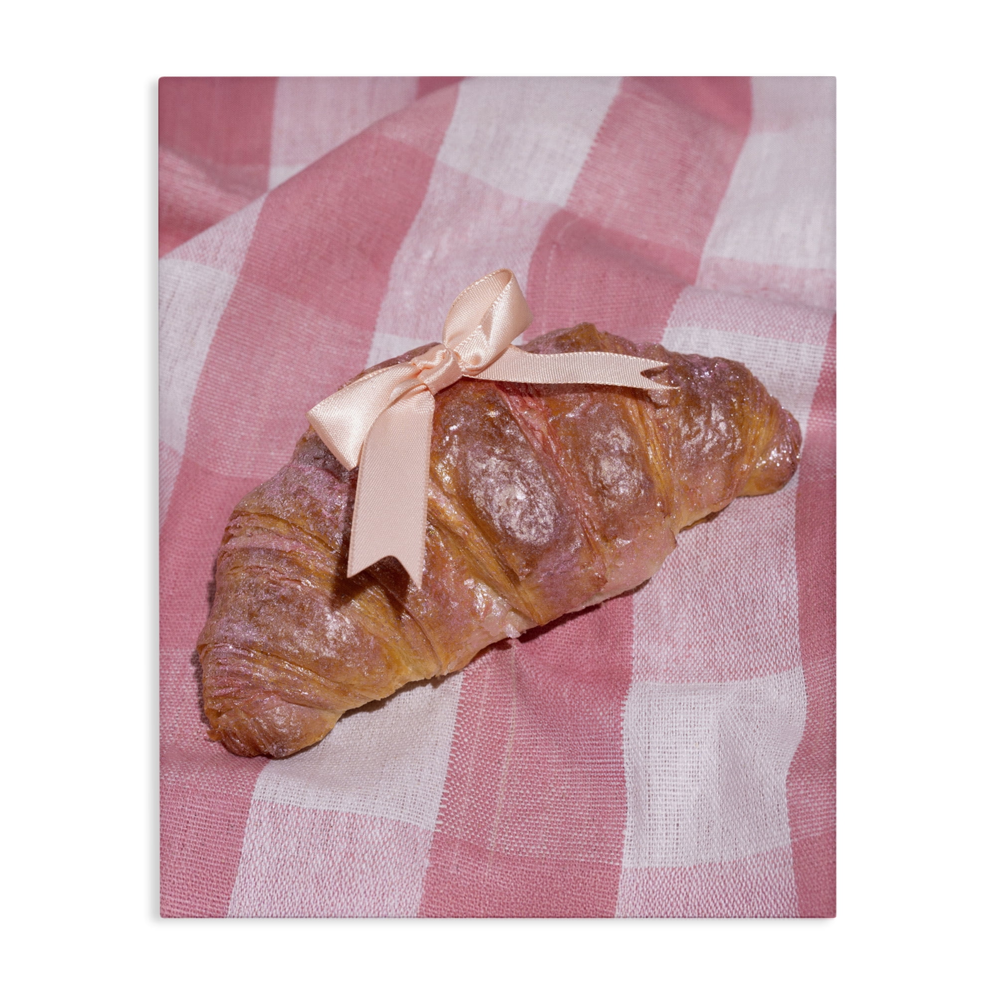 Stupell Industries Glam Ribbon Croissant Canvas Wall Art, design by LISH Creative