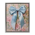 thumbnail image 1 of Stupell Industries Glam Romantic Blue Satin Bow Gray Floating Frame Canvas Art, 25 x 31, by Petals Prints Design, 1 of 7