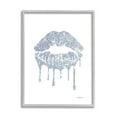 thumbnail image 1 of Stupell Industries Glam Shimmer Lip Pucker Kiss Minimal Cool Tones, 24 x 30, Design by Amanda Greenwood, 1 of 5