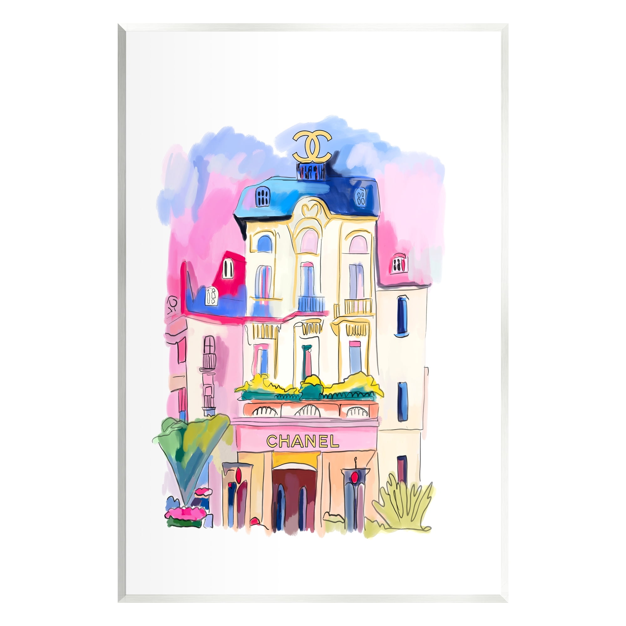 Stupell Industries Glam Shop Building Travel & Places Painting Unframed Art Print Wall Art, 13 x 19