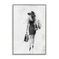 thumbnail image 1 of Stupell Industries Glam Shopper Girl Novelty Painting Gray Framed Art Print Wall Art, 20 x 30, 1 of 10