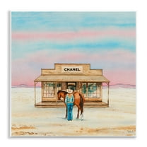 Stupell Industries Glam Shopping in Desert Fashion Painting Unframed Art Print Wall Art, 12 x 12