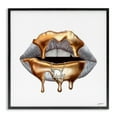 thumbnail image 1 of Stupell Industries Glam Silver Lip Portrait Fashion With Gold Drip Designed by Ziwei Li, 1 of 5