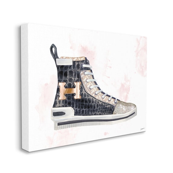 Stupell Industries Glam Snake Embossed Sneaker Illustration Fashion Forward, 16 x 20, Designed by Ziwei Li