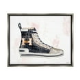 thumbnail image 1 of Stupell Industries Glam Snake Embossed Sneaker Illustration Fashion Forward Luster Gray Framed Floating Canvas Wall Art, 16x20, by Ziwei Li, 1 of 6