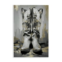 Stupell Industries Glam Streaked Boots Beauty & Fashion Painting Unframed Art Print Wall Art, 10 x 15