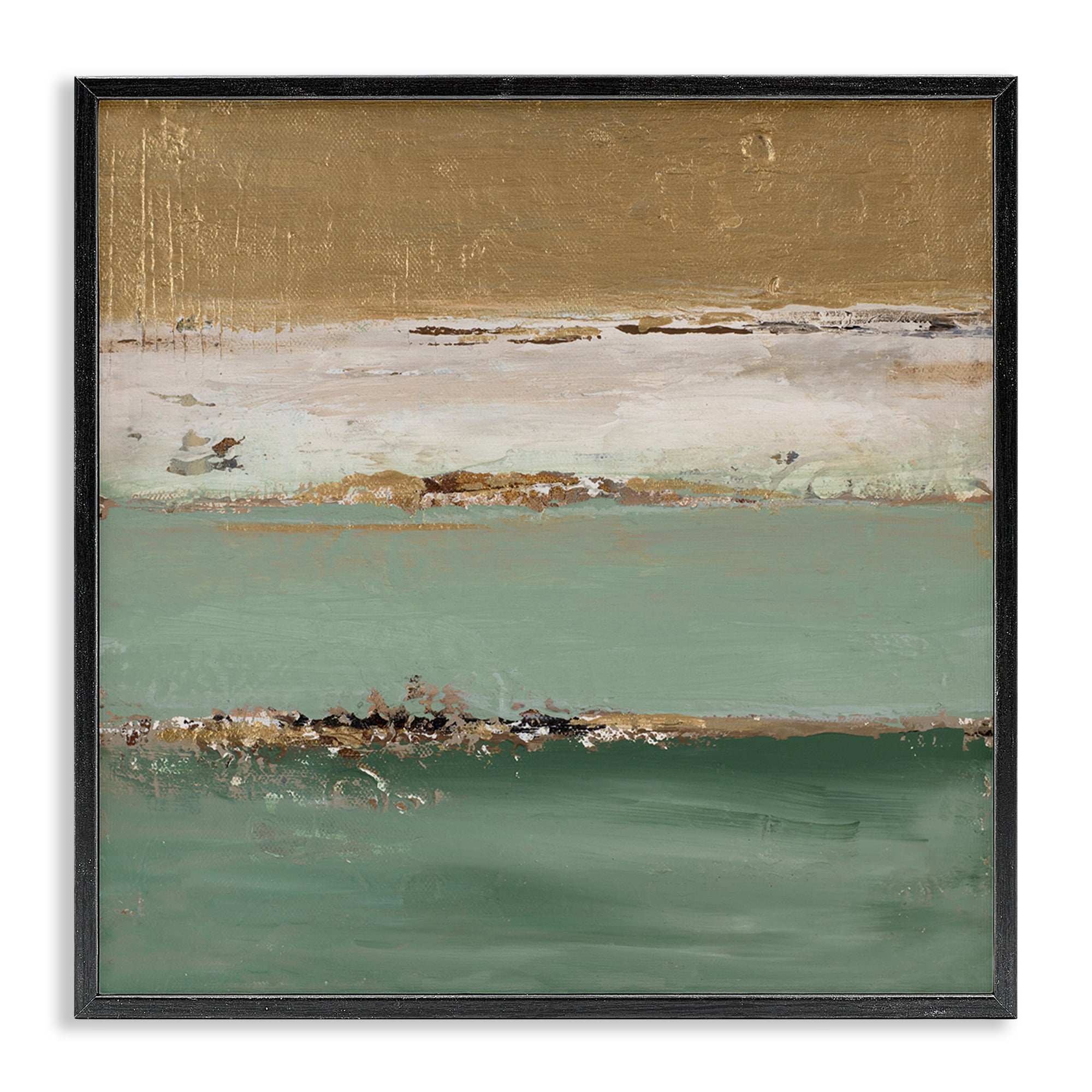 Stupell Industries Glam Streaked Gradient Abstract Painting Black Framed Art Print Wall Art, 12 x 12