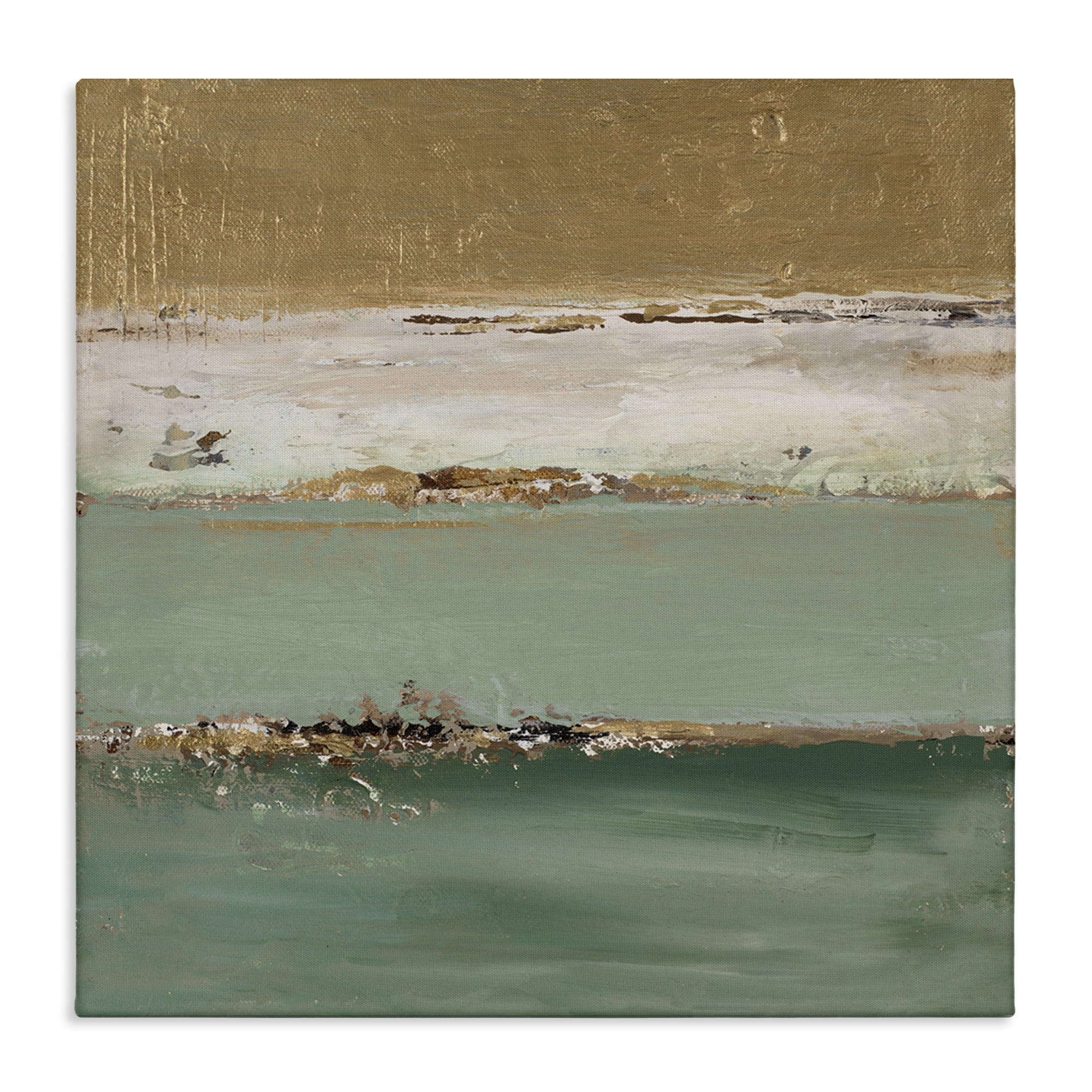 Stupell Industries Glam Streaked Gradient Abstract Painting Gallery Wrapped Canvas Art Print Wall Art, 17 x 17