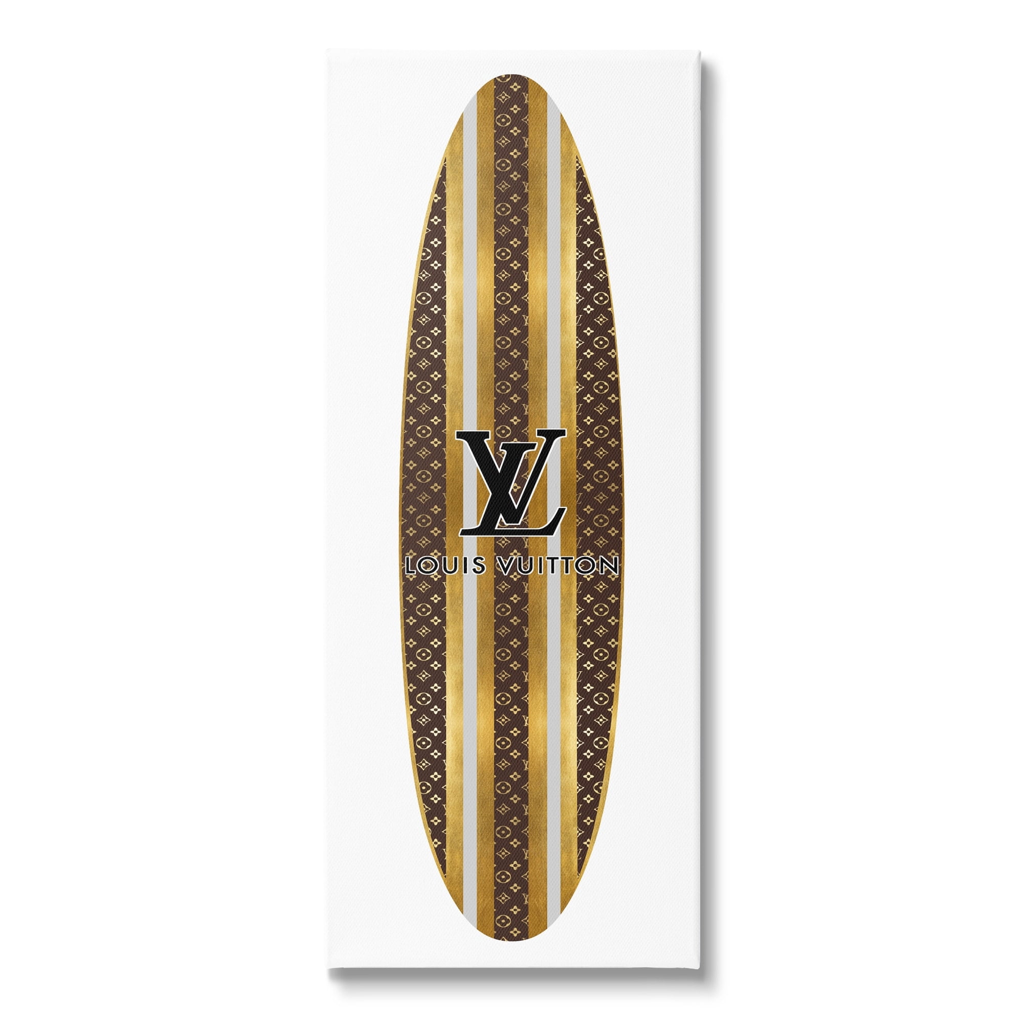 Stupell Industries Glam Stripes Pattern Designer Fashion Emblem Surfboard Canvas Wall Art, 13 x 30, Design by Madeline Blake
