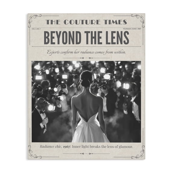 Stupell Industries Glam The Couture Times Magazine Canvas Art, 36 x 48, by A Barefoot Stylist