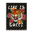thumbnail image 1 of Stupell Industries Glam Tiger & Roses Animals & Insects Painting Black Framed Art Print Wall Art, 11 x 14, 1 of 9