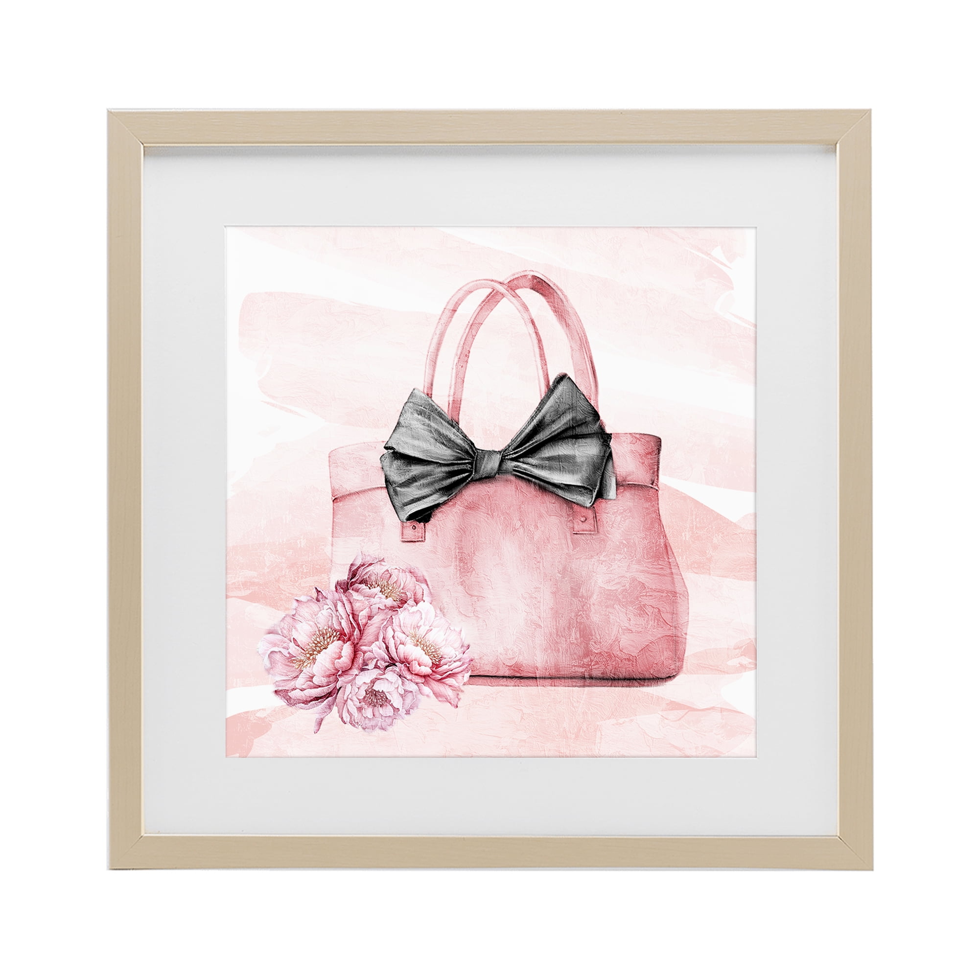 Stupell Industries Glam Time Handbag Birch Framed Print Under Glass, design by Kim Allen