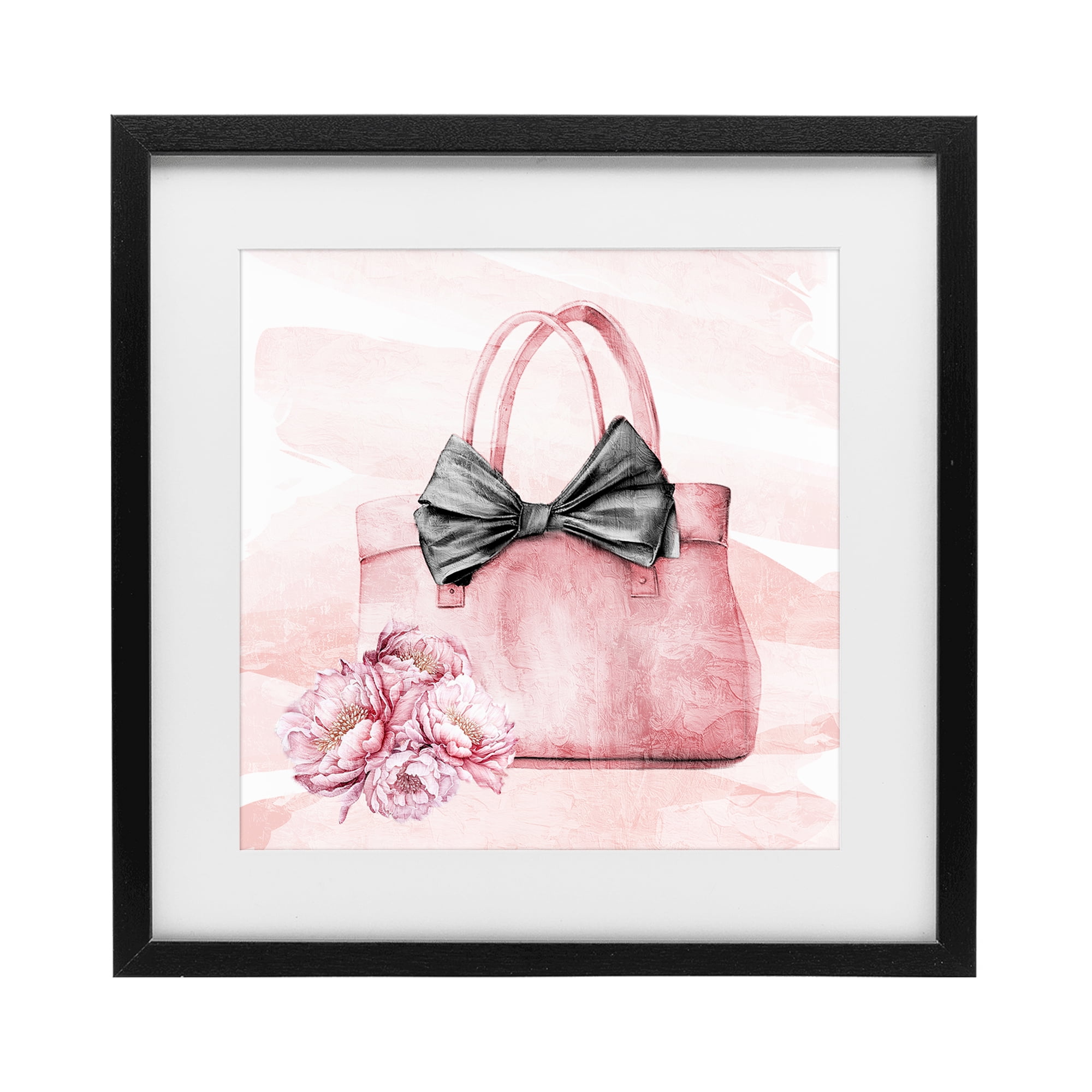 Stupell Industries Glam Time Handbag Black Framed Print Under Glass, design by Kim Allen