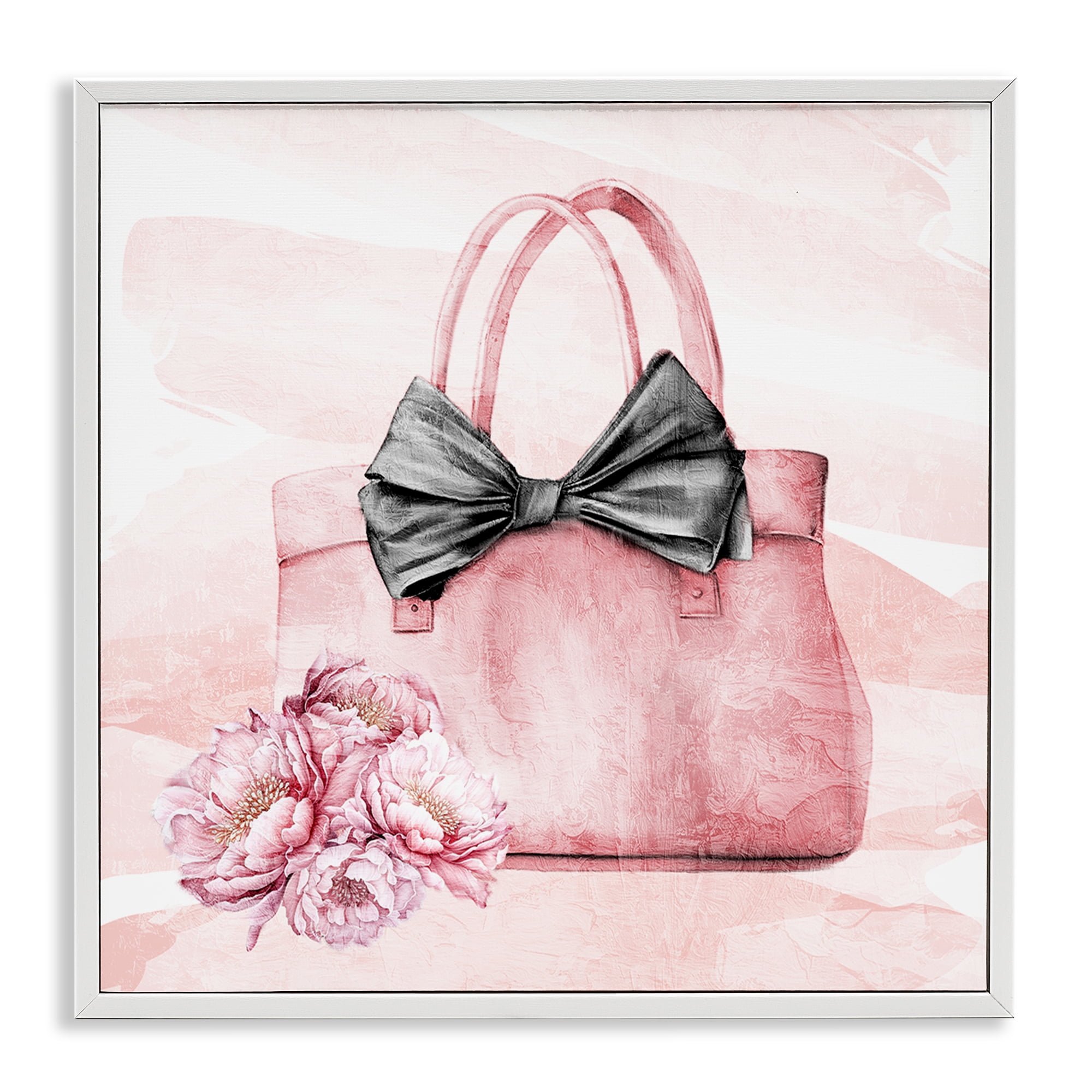 Stupell Industries Glam Time Handbag White Framed Giclee Art, design by Kim Allen