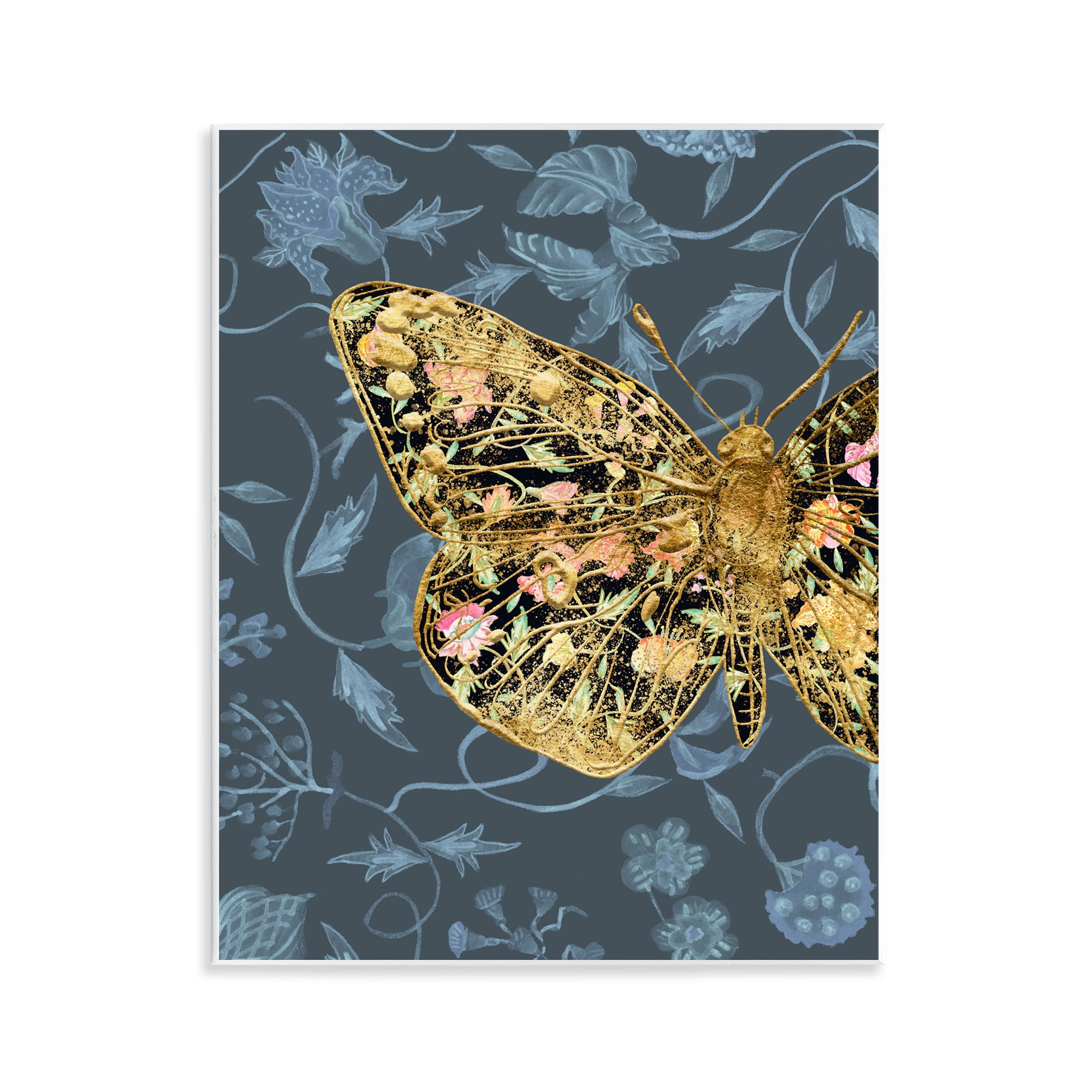 Stupell Industries Glam Traditional Butterfly Animals & Insects Painting Unframed Art Print Wall Art, 11 x 14