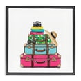 thumbnail image 1 of Stupell Industries Bohemian Glam Travel Suitcases Black Floating Frame Canvas Art, 25 x 25, by Amanda Greenwood, 1 of 8