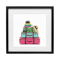 thumbnail image 1 of Stupell Industries Bohemian Glam Travel Suitcases Black Framed Print Under Glass, 16 x 16, by Amanda Greenwood, 1 of 8