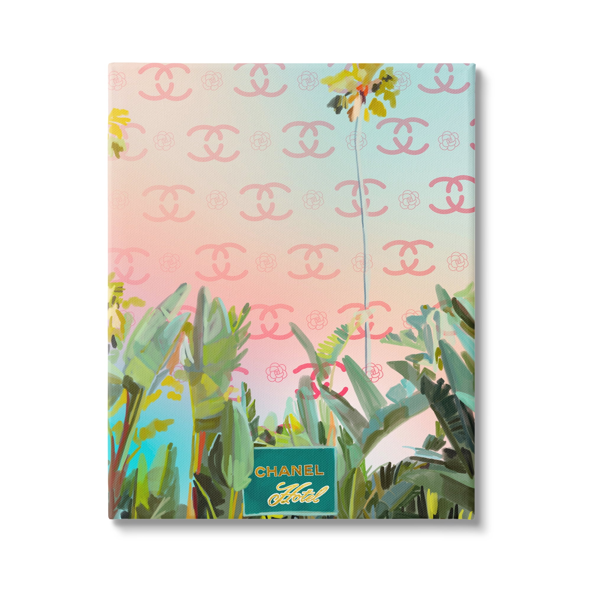 Stupell Industries Glam Tropical Hotel Nature Painting Gallery Wrapped Canvas Print Wall Art, 24 x 30