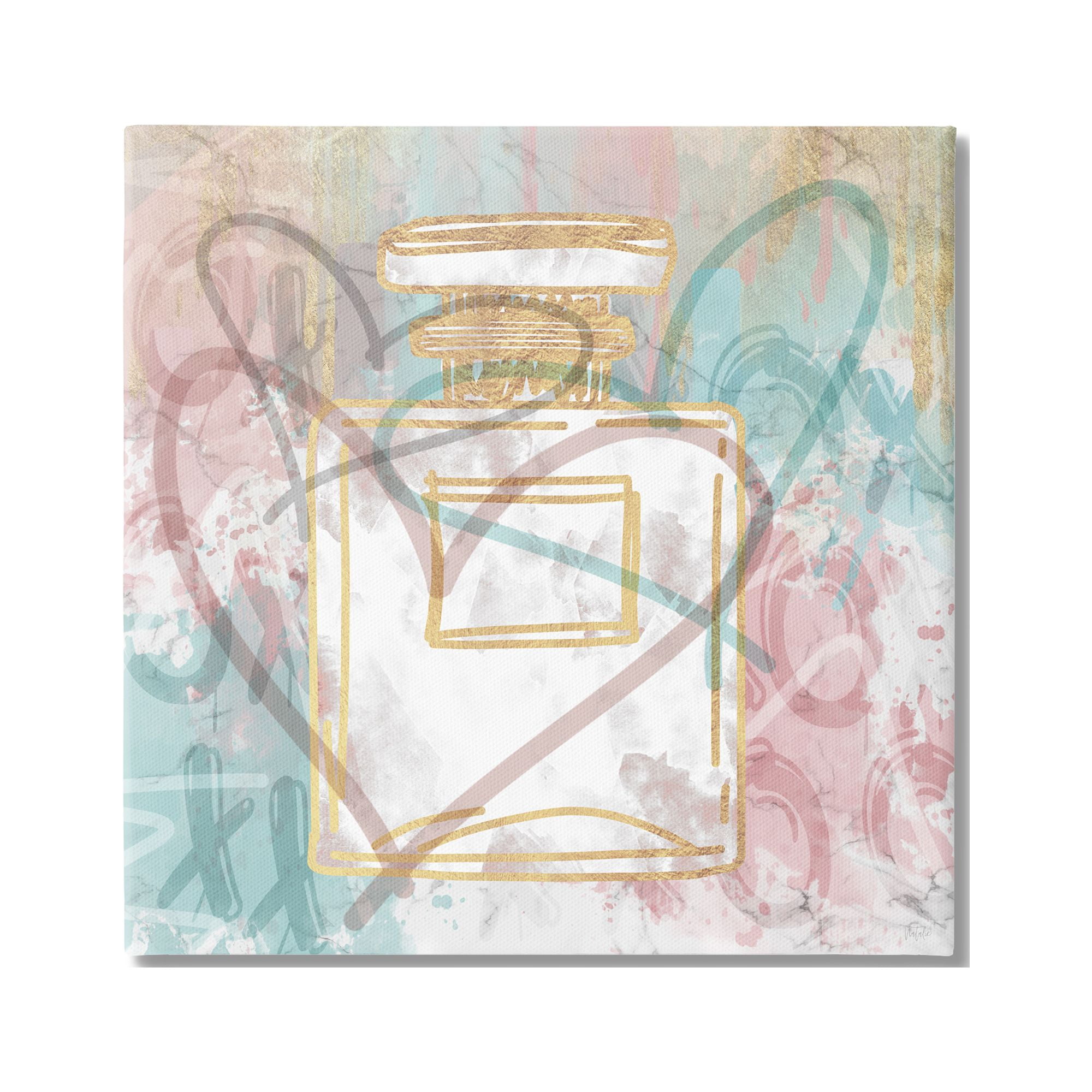 Stupell Industries Glam Urban Pattern Perfume Abstract Painting Gallery Wrapped Canvas Art Print Wall Art, 24 x 24