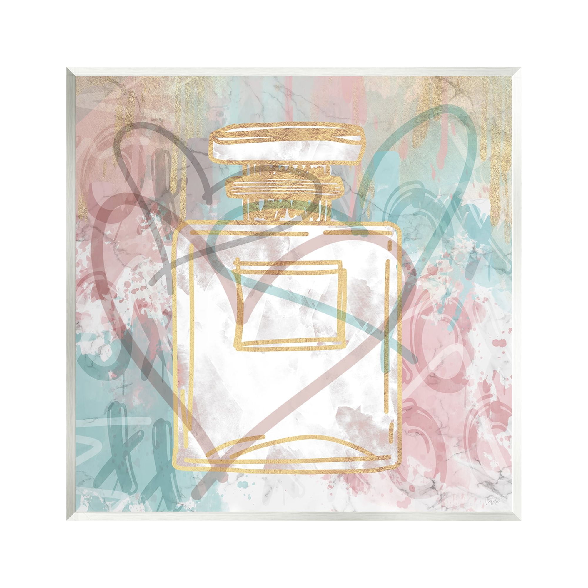 Stupell Industries Glam Urban Pattern Perfume Abstract Painting Unframed Art Print Wall Art, 12 x 12