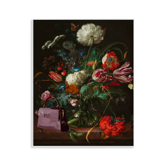 Stupell Industries Glam Vintage Bouquet Botanical & Floral Painting Unframed Art Print Wall Art, 11 x 14