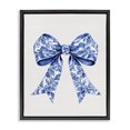 thumbnail image 1 of Stupell Industries Glam Vintage Toile Flower Ribbon Black Floating Frame Canvas Art, 17 x 21, by Lettered and Lined, 1 of 5
