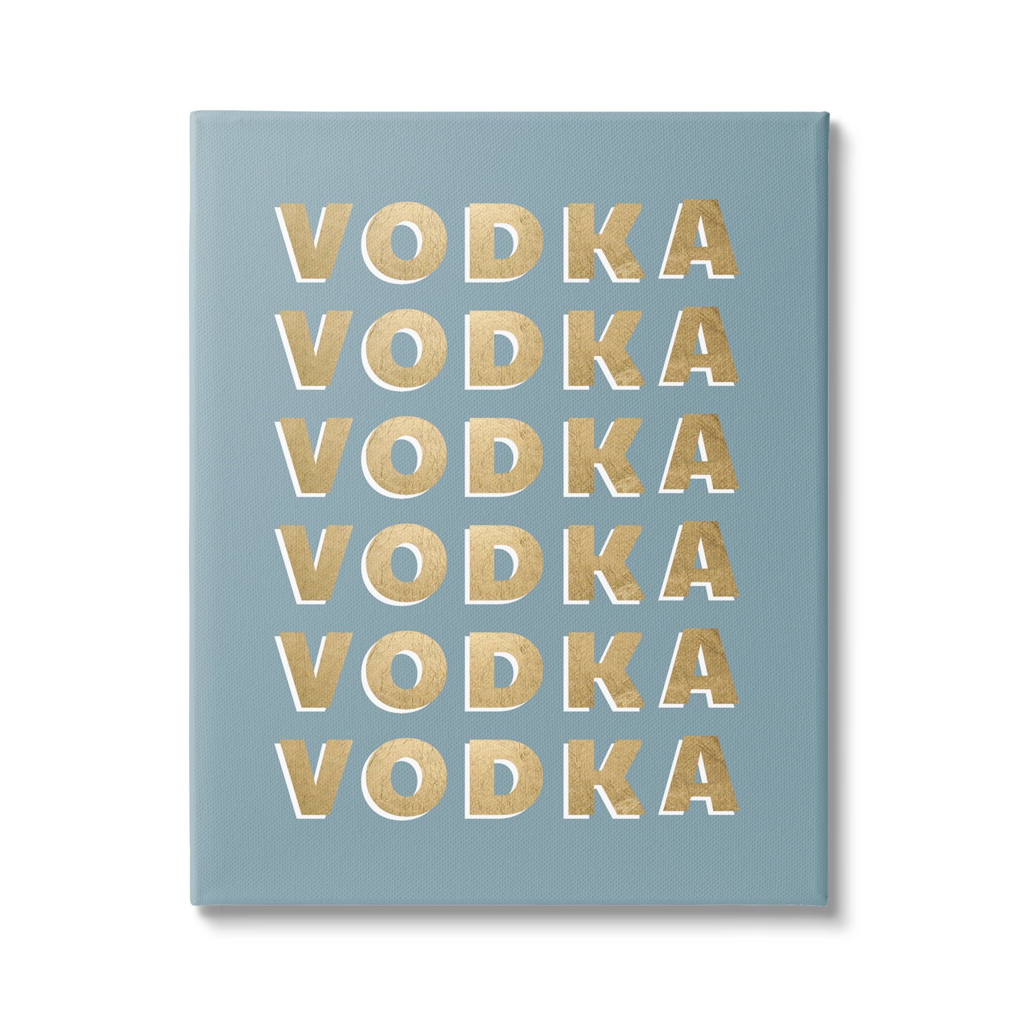 Stupell Industries Glam Vodka Text Pattern Teal Background , 36 x 48, Design by CAD Designs