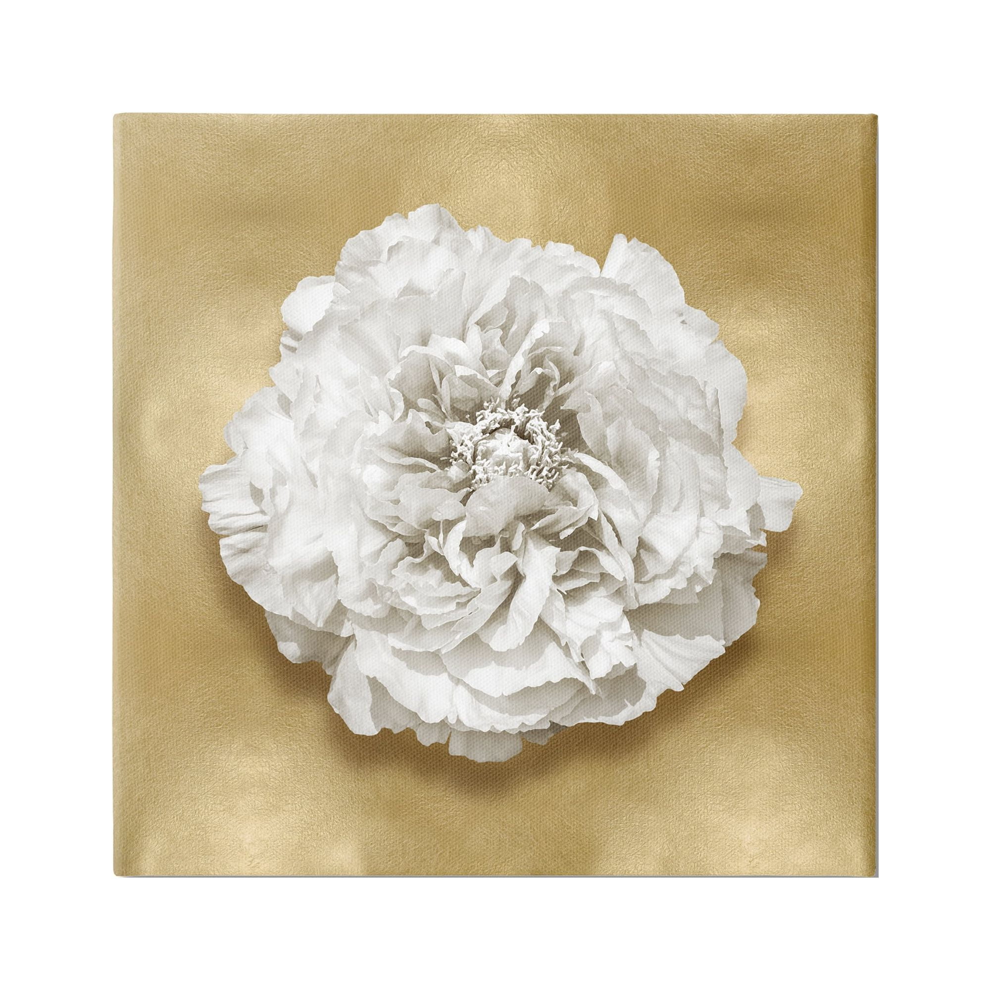 Stupell Industries Glam White Carnation Botanical & Floral Painting Gallery Wrapped Canvas Art Print Wall Art, 24 x 24