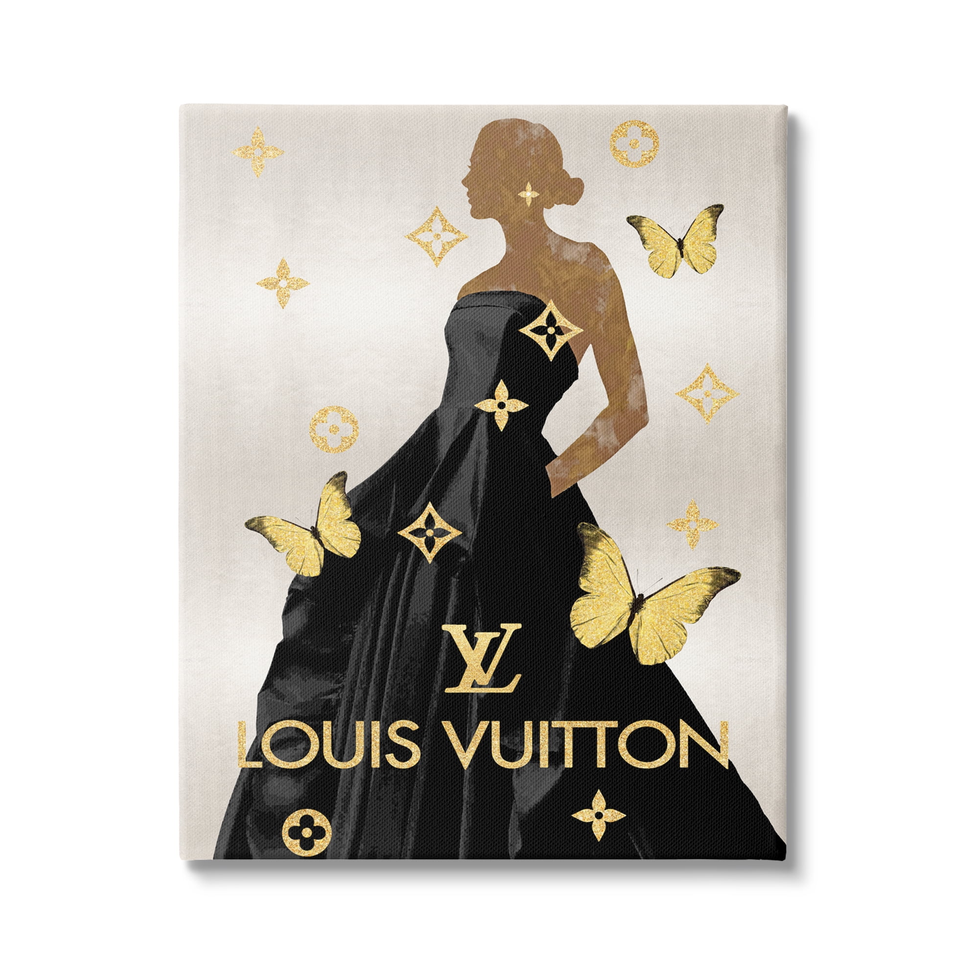 Stupell Industries Glam Woman with Butterflies Animals & Insects Painting Gallery Wrapped Canvas Print Wall Art, 30 x 40