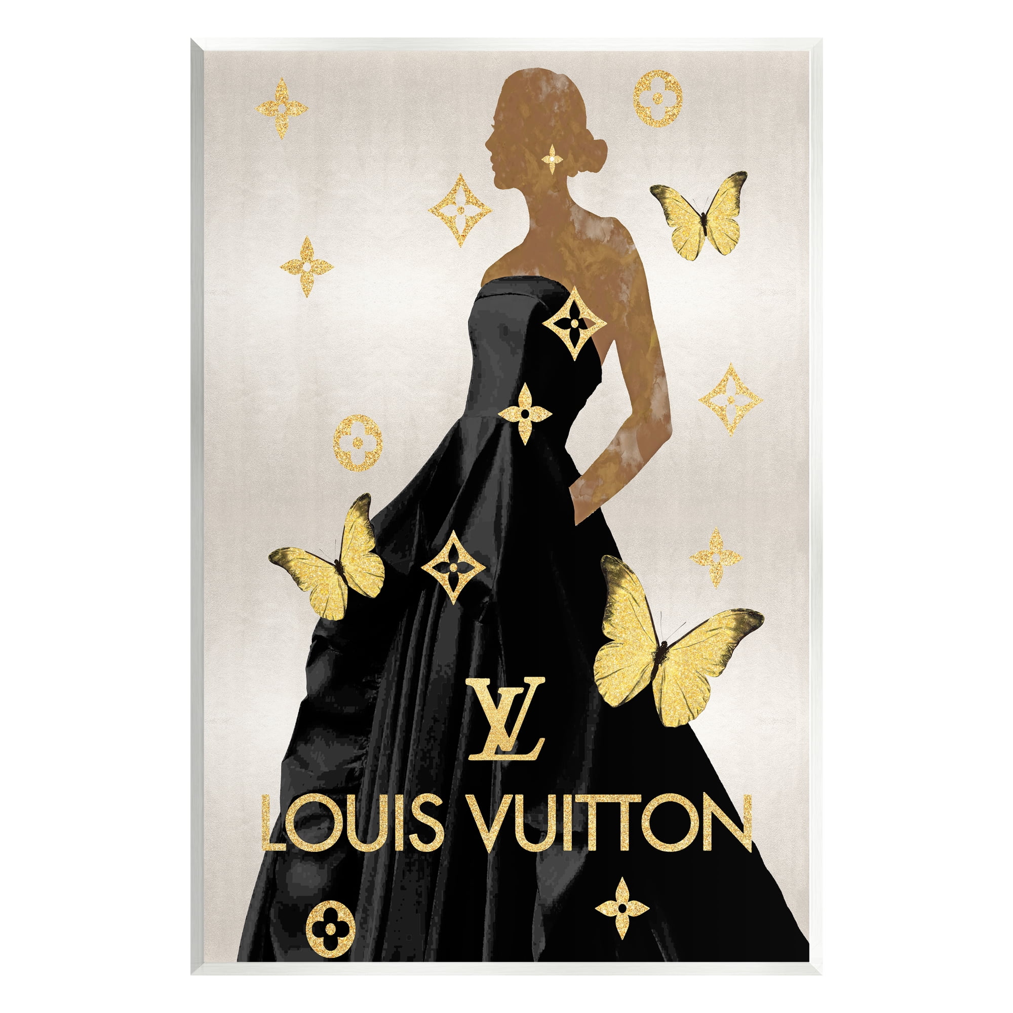 Stupell Industries Glam Woman with Butterflies Animals & Insects Painting Unframed Art Print Wall Art, 13 x 19